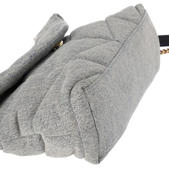 SAINT LAURENT PARIS Lulu Puffer Small Shoulder Bag 577476 Denim - Picture 9 of 9